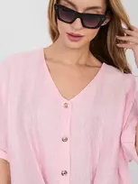 Moteriška palaidinė oversize šviesiai rožinė