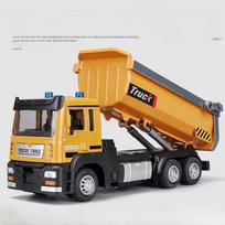 1/50 Scale Tipper Truck Alloy Diecast Toy Model Dump Engineering Transport Truck Sound Light Pull Back Collection Gifts For Kids geltona