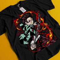 Demon Slayer Shirt Tanjiro Tshirt Nezuko T-Shirt Muzan Doma Tee Inosuke Zenitsu 3XL