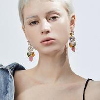FEVERISH Picnic Bloom Statement Earrings Pink Pink_Clip-type Earring
