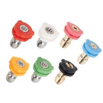 1/4 Quick Connect High Pressure Washer Nozzle Fan-Shaped Car Wash Accessory 7-color Nozzle Set (1.2mm Aperture)