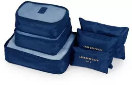 Kelioninis Lagaminų organizatoriaus rinkinys 6 elementai Solier SA55 navy