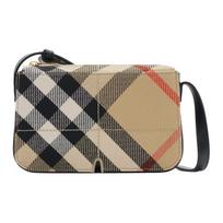 Burberry Snip Adjustable Shoulder Strap Zipper Closure Cotton Blend Fabric Shoulder Crossbody Bag Women bags Beige 80973541 Basic Set (Bag+Dust Bag)