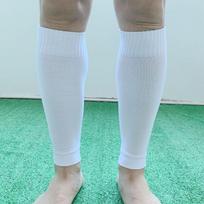 Football Shin & Knee Guard Training Socks balta