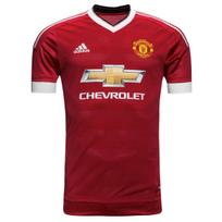 Adidas Adizero Manchester United 2015/16 Sezono Namų V formos iškirptės Kvėpuojantis Trumpomis Rankovėmis Futbolo Marškinėlis Žaidėjo Versija Unisex Viršutiniai drabužiai AC1415 S