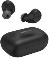 Dėklas Juodos belaidės „True Wireless“ ausinės su „Bluetooth 5.0“
