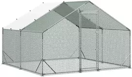 Didelis metalinis vištidės voljeras 3 x 3 x 2 m