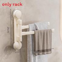 Wall Mount Rotating Towel Holder With Suction Cups For Bathroom Storage And Drying Style A