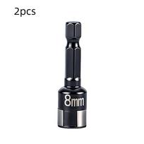 8Mm Non-Magnetic Impact Socket High Torque Cr-V Steel Socket Bits Hex Shank Nut Screwdriver Driver Impact Drivers Socket Adapter 2PCS juoda
