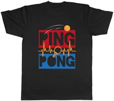 Ping Pong Heartbeat Mens T-Shirt Table Tennis Lover Tee Gift XXL