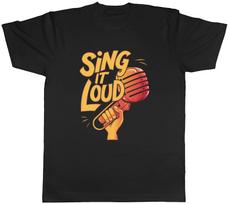 Sing it Loud Mens T-Shirt Karaoke Mic Singer Lyrics Tee Gift XXXL