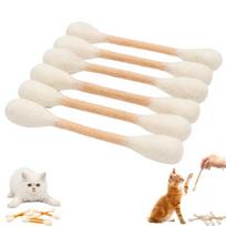 6Pcs Creative Felt Catnip Cat Toys Large Cotton Swab Shaped Teeth Cleaning Chewing for Indoor Cats A4