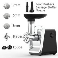 Multifunctional Electric Food Chopper & Vegetable Cutter, 3/5/7mm Interchangeable Blades, Meat Grinder, Shredder, Slicer, Kitchen Salad Maker Meat grinder