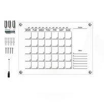 Acrylic Reusable Monthly Calendar Whiteboard Study Wall Weekly Planner Schedule Itinerary Note Board Memo