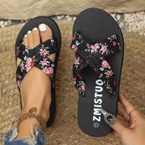 New large-size flip-flops women's summer outer wear seaside vacation casual cool slippers thick bottom non-slip 36