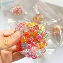 Novelty Fidget Ice Cube Sensory Squeeze Balls Stress Relief Squishy Toys for Kids Adults Relieve Anxiety Calming Down Stuff