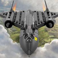 F-12 lėktuvas SR 71 konstravimo kaladėlės karinė serija Blackbird naikintuvas surenkamas žaislas itin greitas žvalgybos lėktuvas