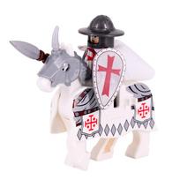 Medieval Figures Middle Ages Rome Warrior Golden Knight Horse Hawk Castle King Dragon Knights Building Blocks BricksToys gifts