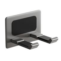 Aluminium Hairdryer RackWall Mounted Self-Stick Hairdryer RackNon-Punch Hairdryer Rack Bathroom Hairdryer Organiser Shelf pilka spalva