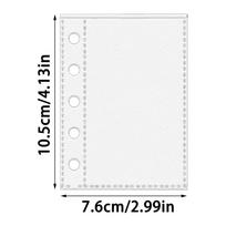 10Pcs M5 Binder Pockets 5-Ring Clear Folder Organizer Photocard Sleeve Sheets For Credit Business Card Money Protectors