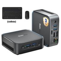 Blackview MP50 Mini PC With keyboard and mouse 16GB DDR4 512GB SSD Windows 11 Pro AMD 3500U 3.7GHz - 4K HD Dual WiFi5 HDMI - Black