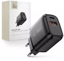 TECH-PROTECT NCA65W-GAN 2 PRIEVADŲ TINKLO ĮKROVIKLIS PD 65W / QC3.0 Juodas