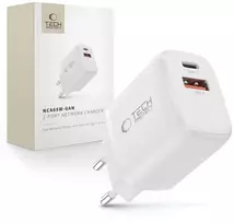 TECH-PROTECT NCA65W-GAN 2 PRIEVADŲ TINKLO ĮKROVIKLIS PD 65W / QC3.0 Baltas