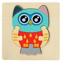 Wooden Puzzle Montessori Animals Carton Colorful Learning Education Toys Tangram Jigzaw Cognitive Wood For Children Kids Gift