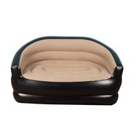 Flocked Double Inflatable Sofa - Versatile Lounger for Home, Office, Beach, or Camping