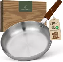 WALDWERK nerūdijančio plieno keptuvė 28 cm, apvali, be dangos, WW_P