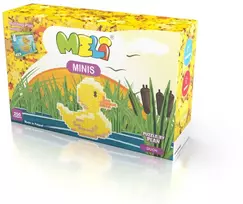 Meli Minis 250 dalių konstruktorius su anties figūra, vaikams nuo 4 metų, geltonas