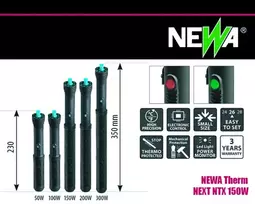 NEWA akvariumo šildytuvas 150 W NTX150
