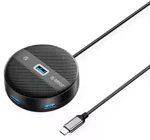 ORICO YS1-C2 4-port USB hub 1x USB-A 3.0 3x USB-A 2.0 0.3 m - juodas
