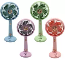Rankinis „Mini Fan“ USB įkraunamas ventiliatorius su stovu - Rožinė