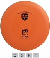 Orange Diskgolfo diskas Putter P-LINE FLEX P2 Oranžinis