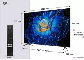TCL C69KS 55C69KS televizorius 139,7 cm (55") 4K „Ultra HD“ išmanusis televizorius „Wi-Fi“ metalinis