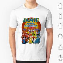 Jamie ir stebuklingas degiklis Marškinėliai Vyrams Moterims Vaikams 6xl Jamie ir stebuklingas degiklis 70-ųjų Britiškas Britanija Animacinis Filmas Vintage Retro S