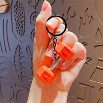 High-Grade Creative Mini Dumbbell Keychain Pendant Charm