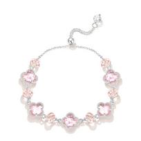 Barbie crystal bracelet [Explosion Lucky Five Flowers Limited Edition]  Pink Dream Four-leaf Clover Sweet Princess Beaded B-TX2601020 rožinė