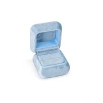 Velvet Jewelry Box With Soft Interior Perfect For Rings And Accessories mėlyna