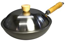 Riverlight Extreme JAPAN Iron Deep Frying Pan with Nitrided IH Chinese Made in JSR1426 (Right-hand opening) Lid, 26cm, Iron, Compatible, juoda