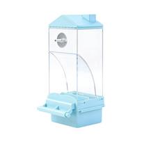 Transparent Bird Feeder Dispenser Hanging Feeding Bowl Parrot Cage Feeder  Bird Cage mėlyna