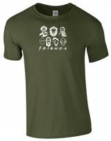 Halloween T Shirt Friends Scary Freddy Scream Saw Pennywise Chucky Unisex Tee Top S