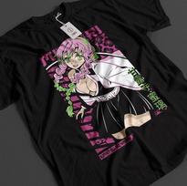 Demon Slayer Shirt Mitsuri Kanroji TShirt Tanjiro KNY Anime Akaza Top Muzan Tee S