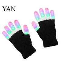 Party Rave LED Flashing Gloves Glow Light Up Finger Lighting Halloween
