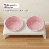 Food Feeders Pet Cat Double Bowls Feeder Adjustable Height Cats Dogs Drinker Water Bowl Dish Elevated Feeding Kitten Supplies A1