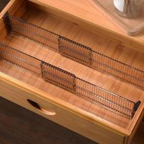 Punch-Free Adjustable Drawer Separators for Closet & Cabinet Organization