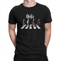 Men's The Office Road Dwight Schrute T Shirts Tv Show Pure Cotton Clothing Crewneck Tees Adult T-Shirt S black