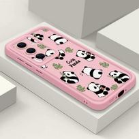 Lovely Baby Panda Print Case For Samsung A57 A37 A27 A17 S26 Ultra S25 FE A56 A36 A16 A55 A35 A15 A54 5G S21 S22 S23 S24 Plus Shockproof Bumper Cover Samsung S26 Ultra rožinė
