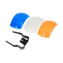 1/2Set Diffuser Cover For Dslr Camera Diffuser Cover 3 Color 3 In 1 Up Flash Diffuser Cover For Dslr Slr Cameras 1SET